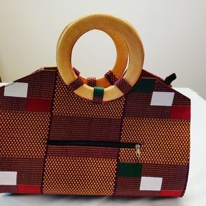 Women handmade satchels with Wooden Handle